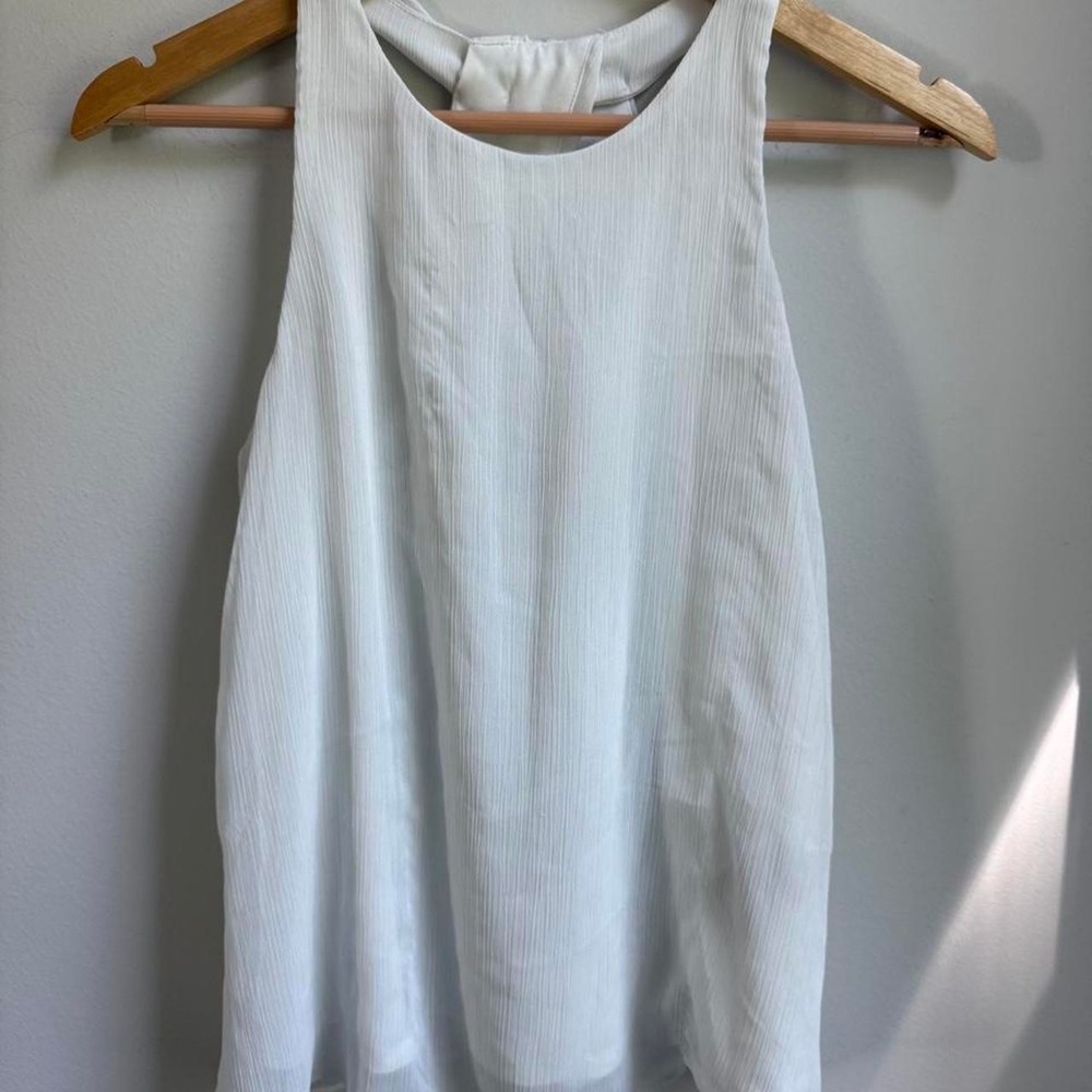 Banana Republic white ribbed lined tank top in XXS